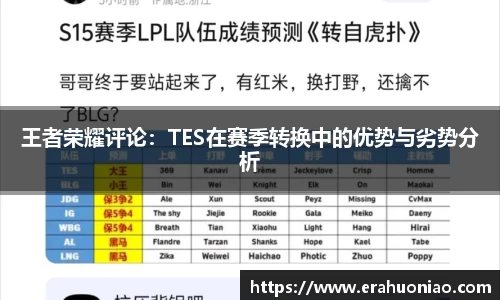 王者荣耀评论:TES在赛季转换中的优势与劣势分析